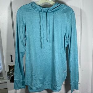 💜 Reebok Lightweight Teal Track Jacket Cowl Hoodie